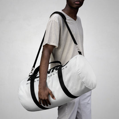 WHITE DUFFEL BAG