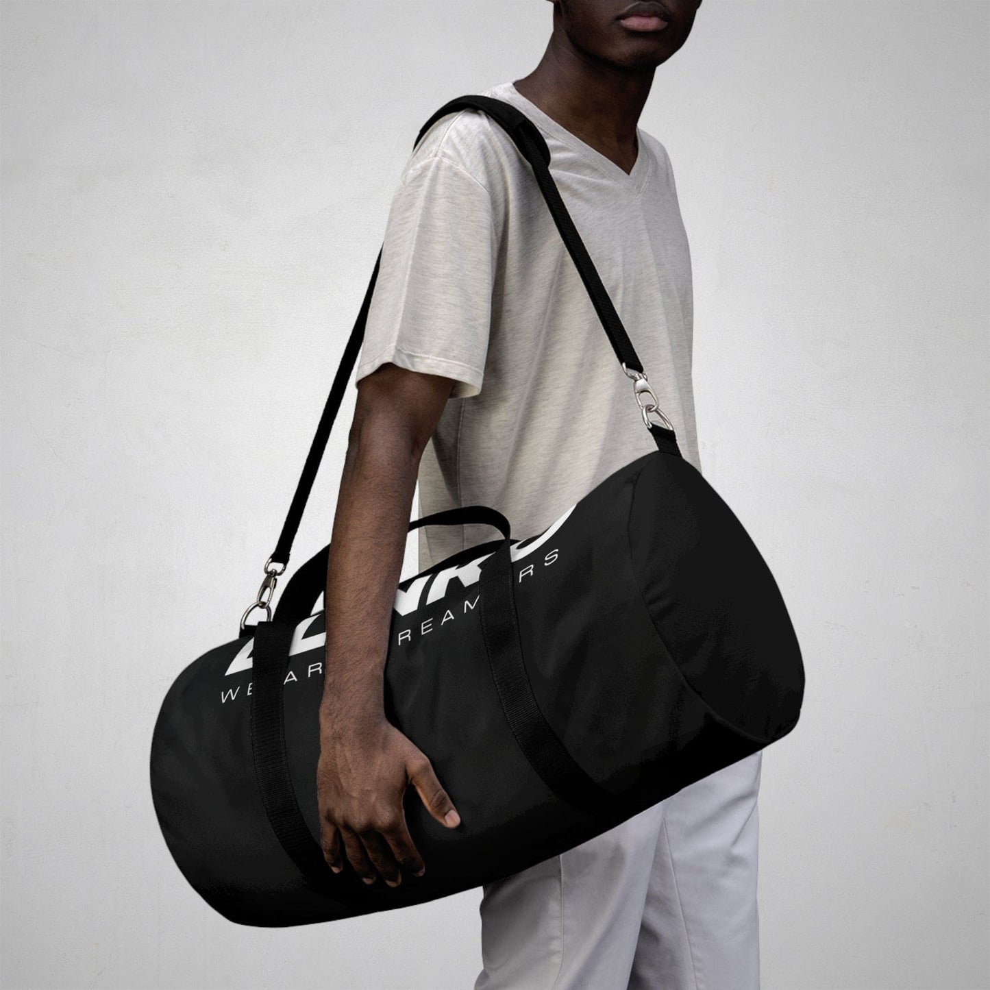 BLACK DUFFEL BAG